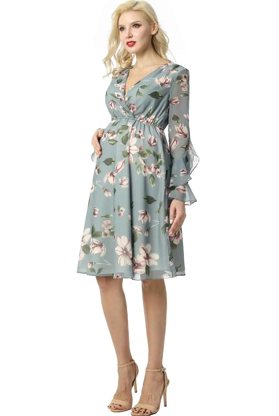 Kimi   Kai Maternity "Salena" Floral Print Dress