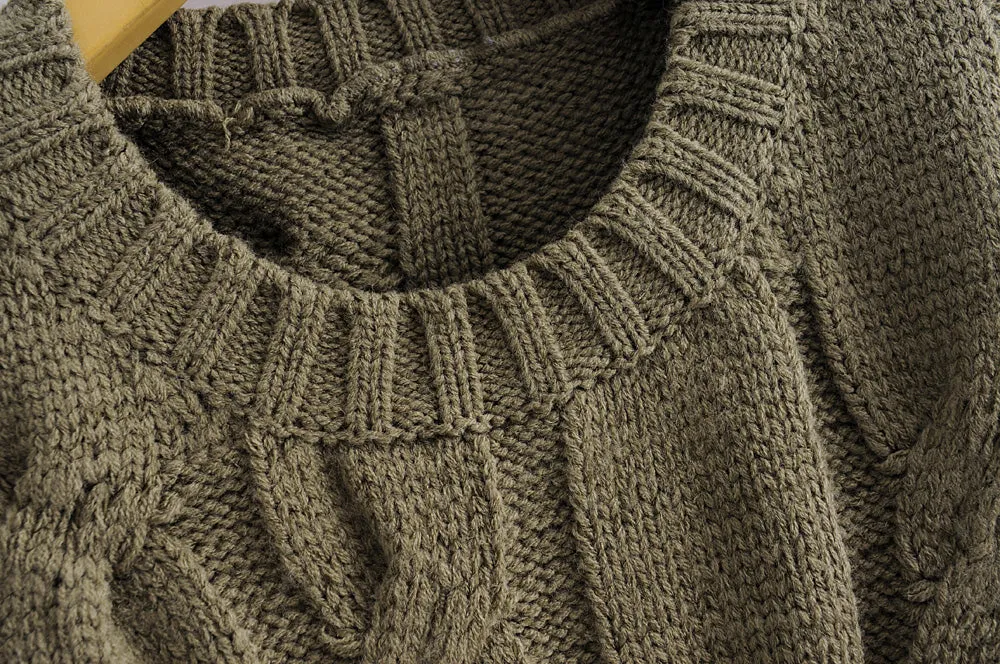 Knot Twist Long Sleeve Oversized Sweater