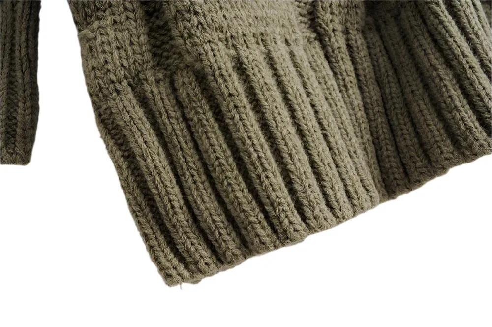 Knot Twist Long Sleeve Oversized Sweater