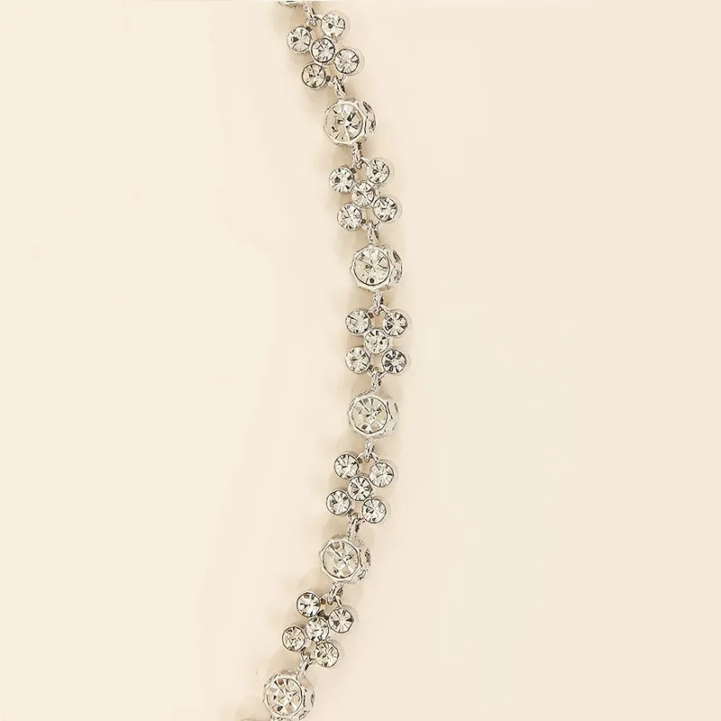 Ladies Plum Rhinestone Waist Chain Light Sense Matching Dress Women's Belt