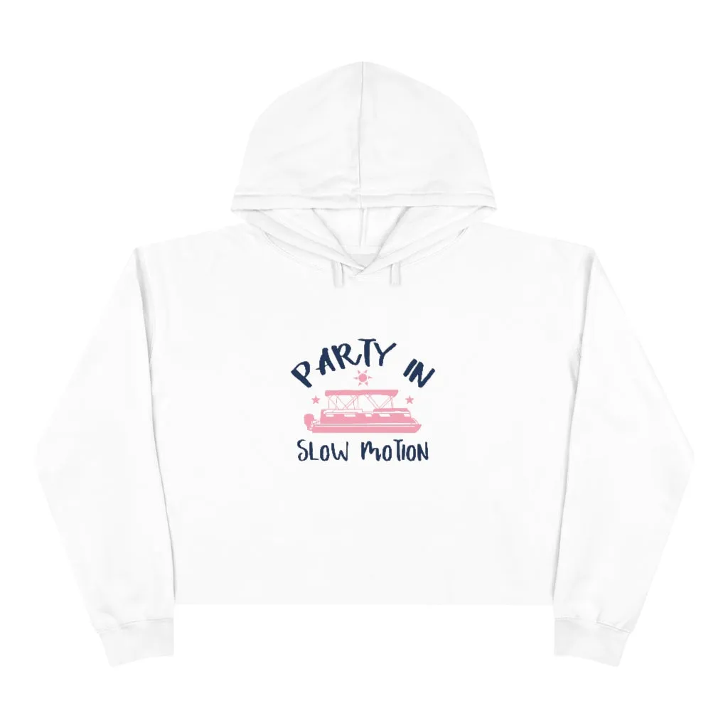 Ladies Pontoon Party Crop Hoodie