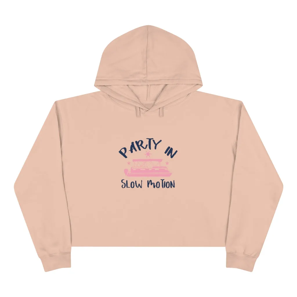 Ladies Pontoon Party Crop Hoodie
