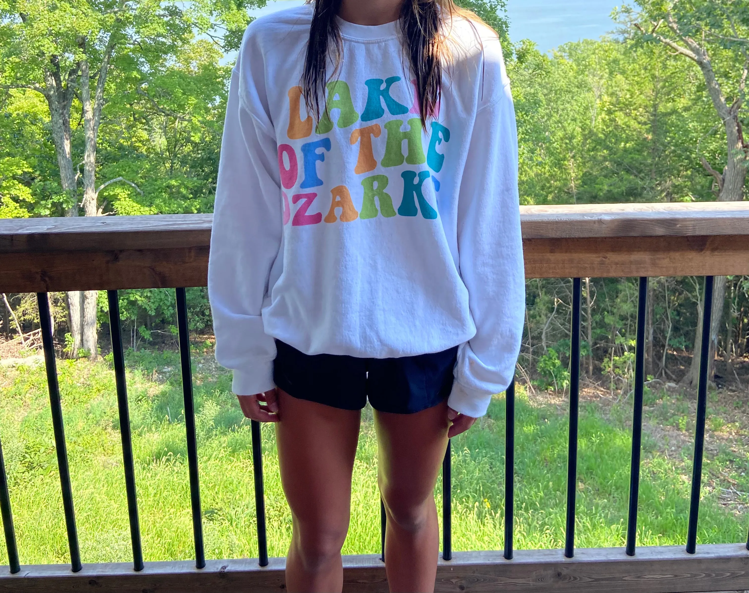 Lake of the Ozarks Crewneck Sweatshirt Colorful Print