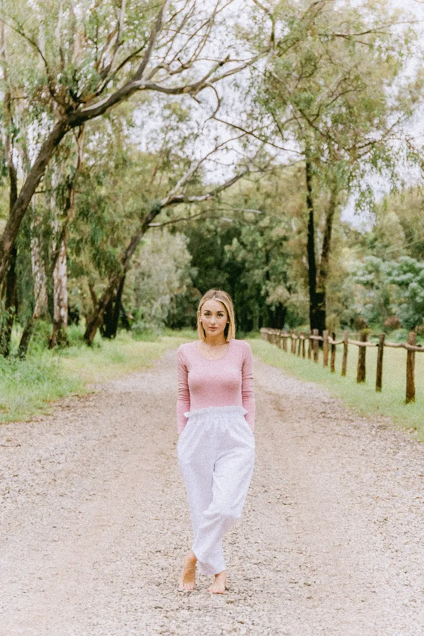 Lavender Dawn or White Linen Pants