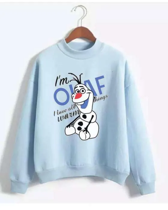 LIGHT BLUE OLAF SWEATSHIRT FOR womens