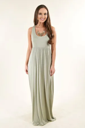 Light Green Maxi Tank Dress