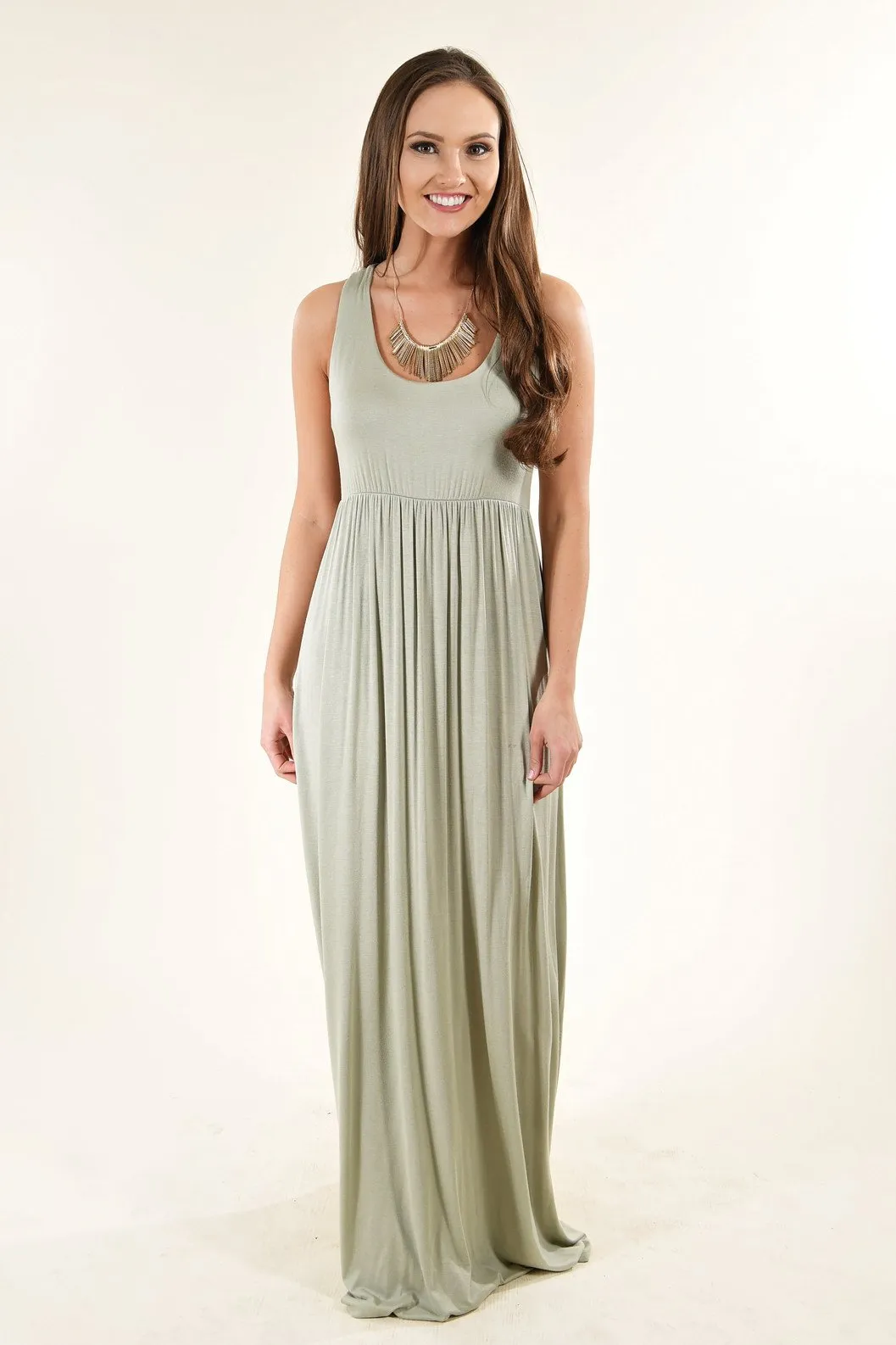 Light Green Maxi Tank Dress