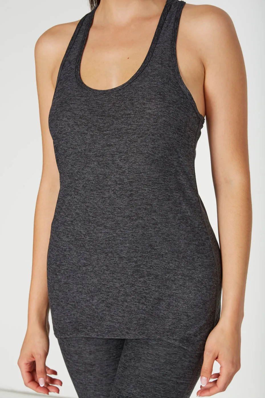Light Heather Racer Tank
