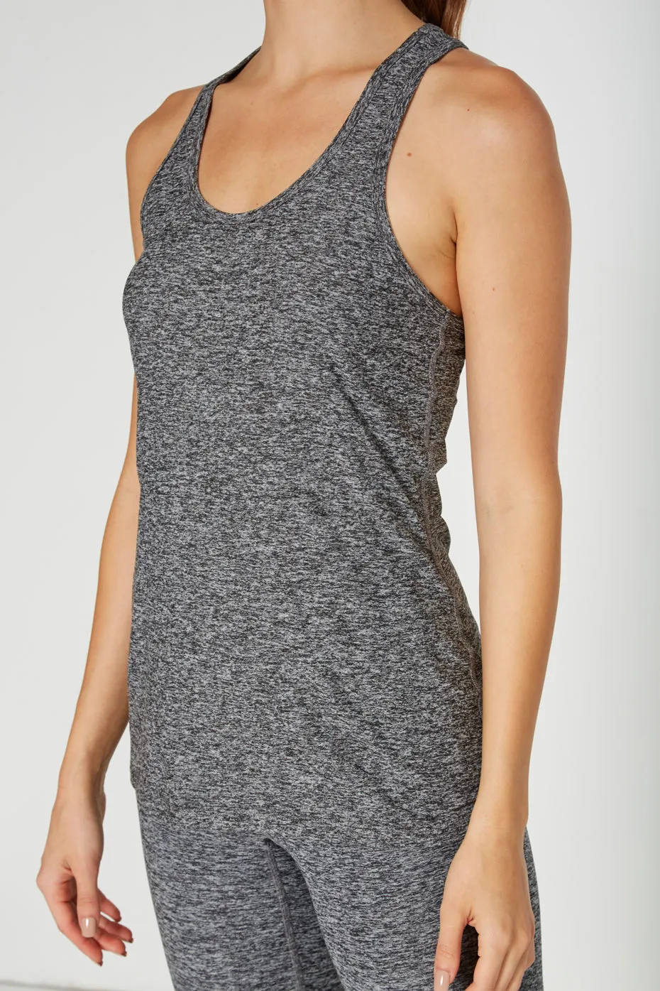Light Heather Racer Tank