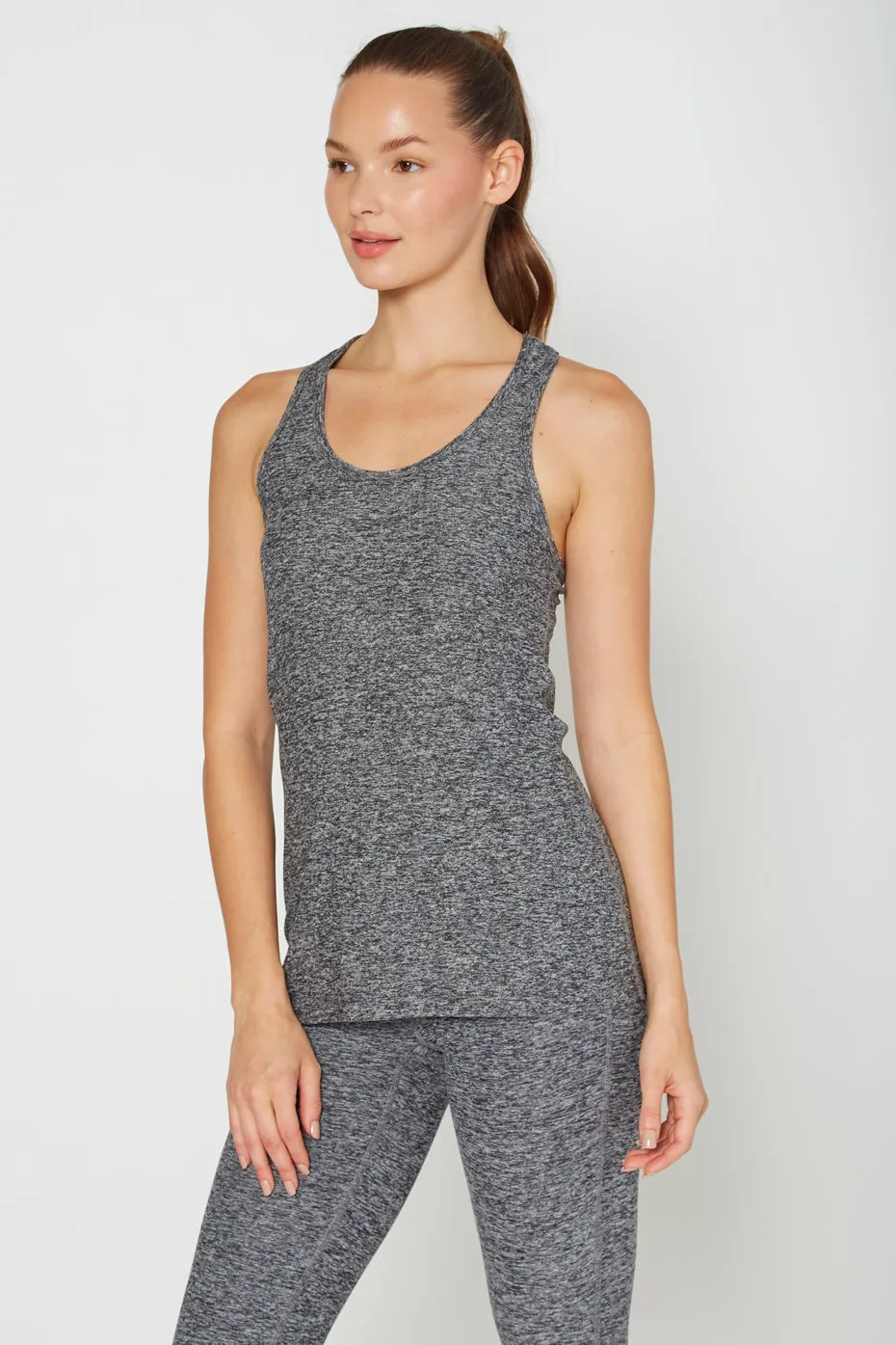 Light Heather Racer Tank