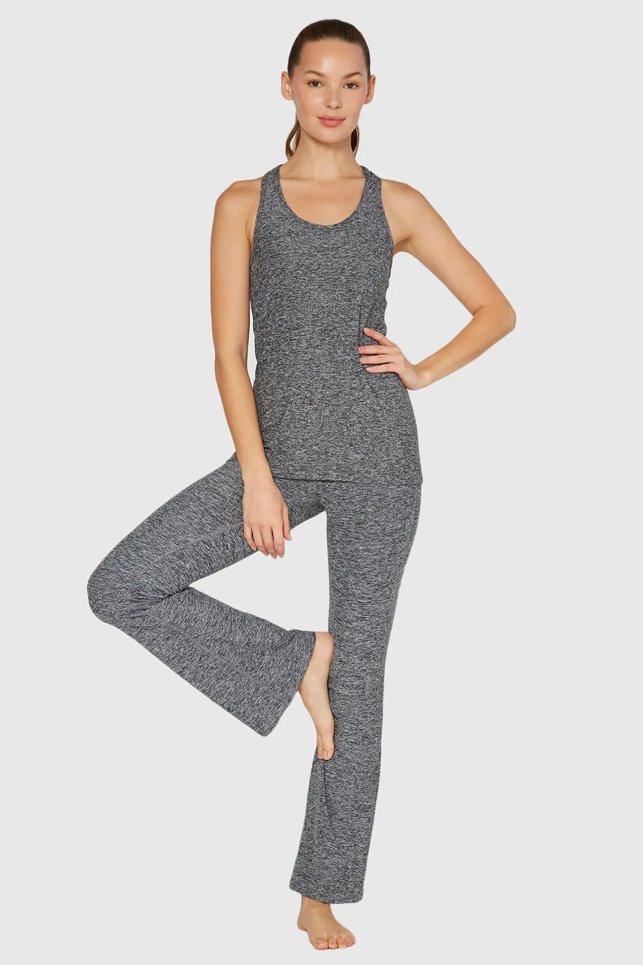 Light Heather Racer Tank