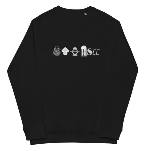 Lock Up Jack Dorsey Unisex organic raglan sweatshirt