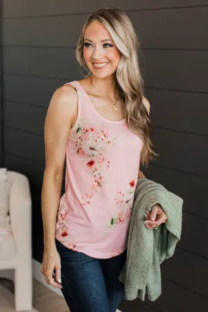 Look So Lovely Floral Tank Top- Pink & Sage
