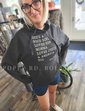 Loves Her Mama Sweatshirts and Hoodies: Heather Graphite Graphic Tee *