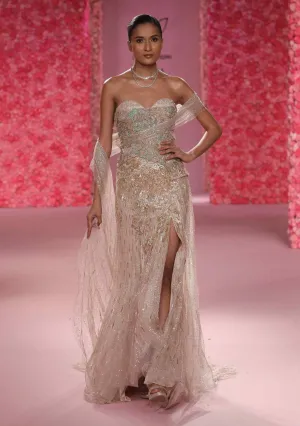 Lucie pale yellow gold gown