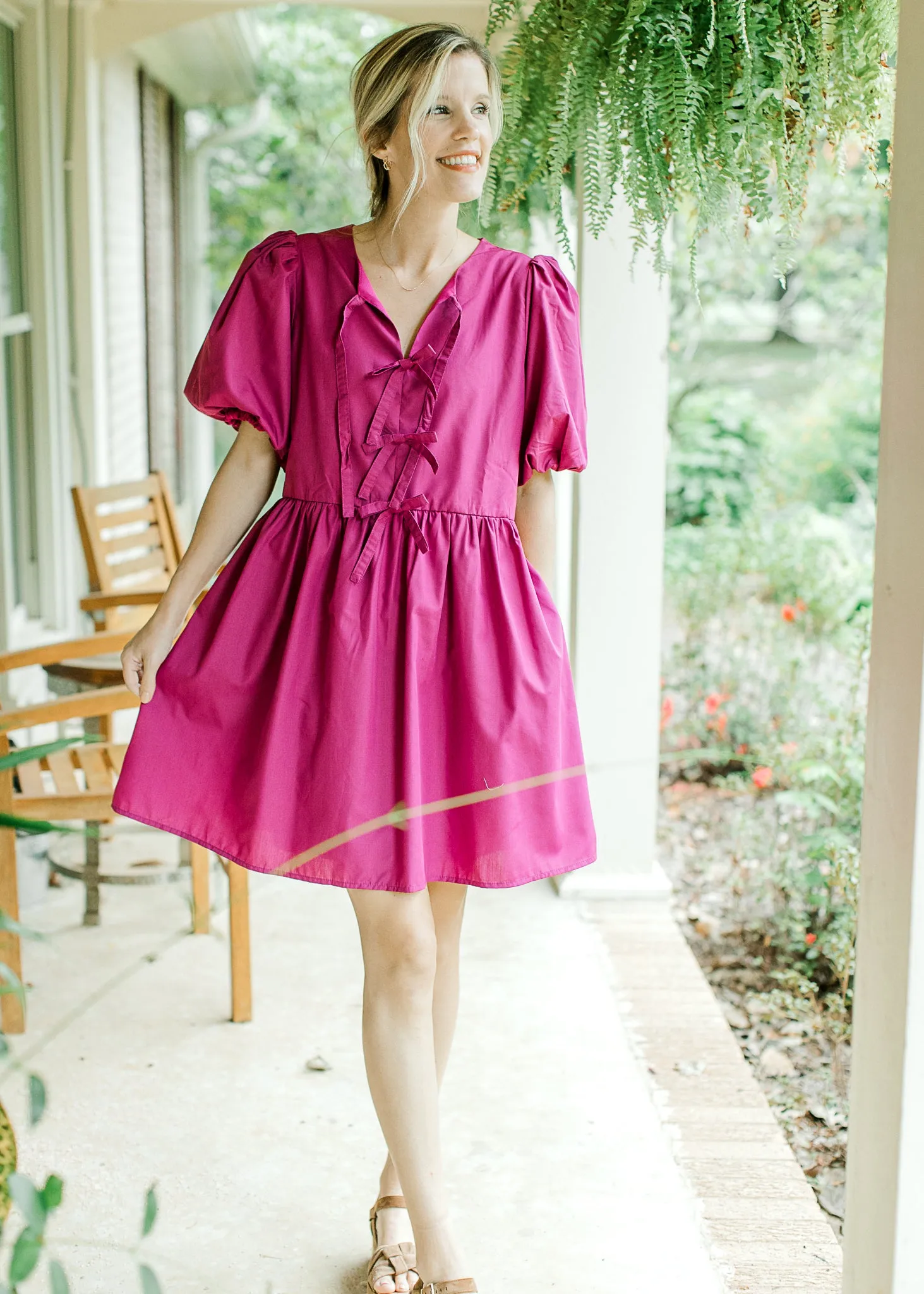 Magenta Bows Dress
