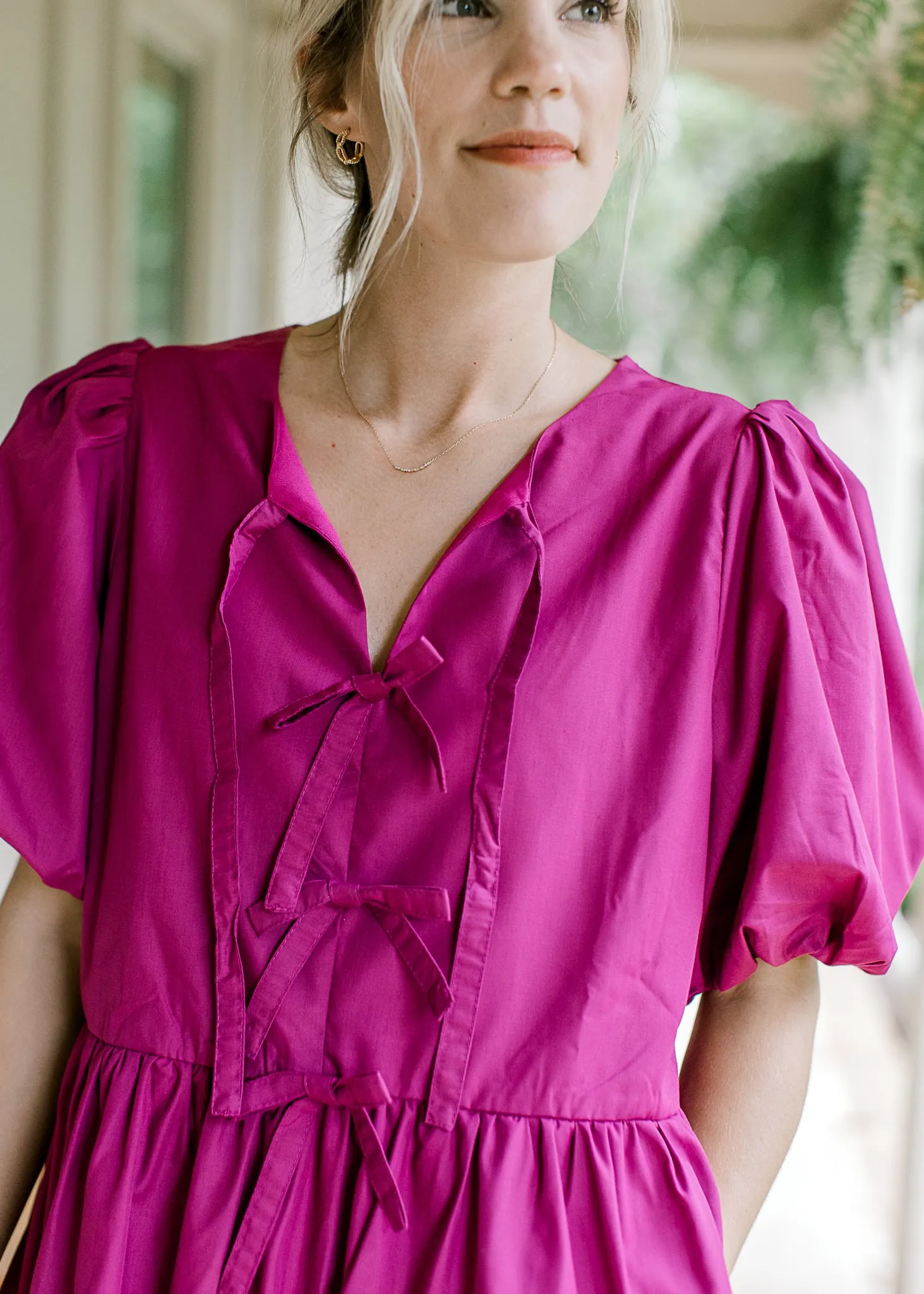 Magenta Bows Dress