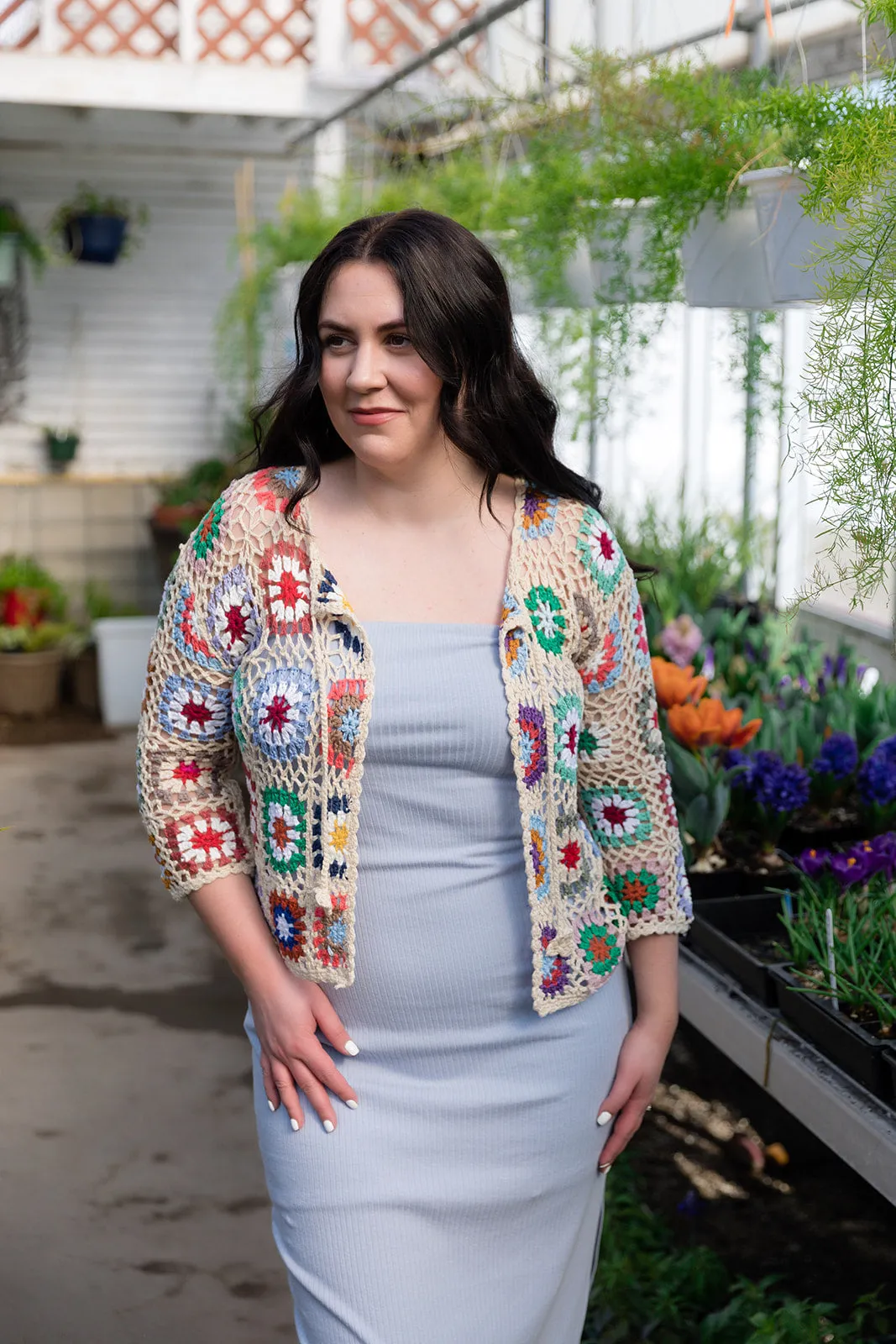 Maren Colorful Crochet Cardigan