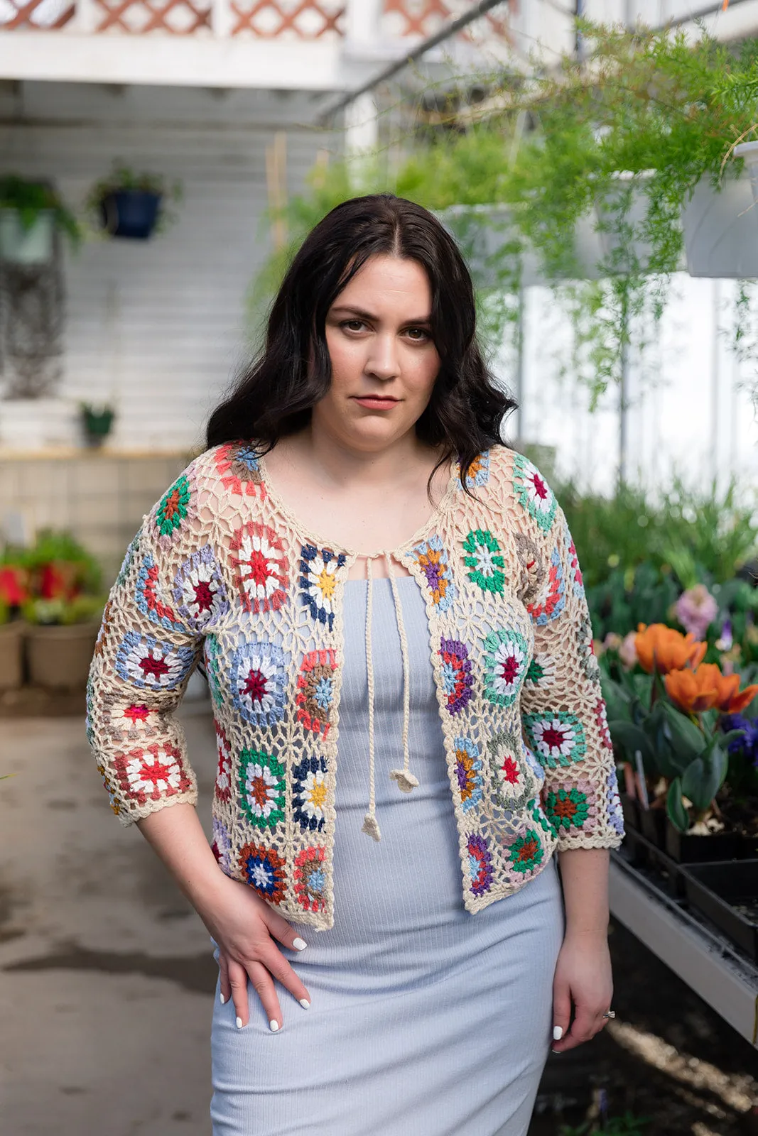 Maren Colorful Crochet Cardigan