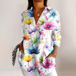 Marlie™ | Breezy Floral Collared Shirt