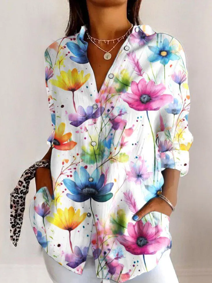 Marlie™ | Breezy Floral Collared Shirt