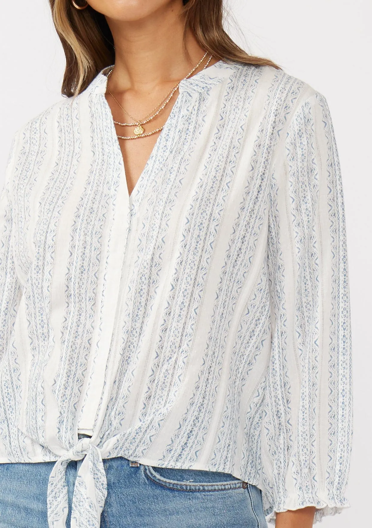 Medina Tie Front Blouse