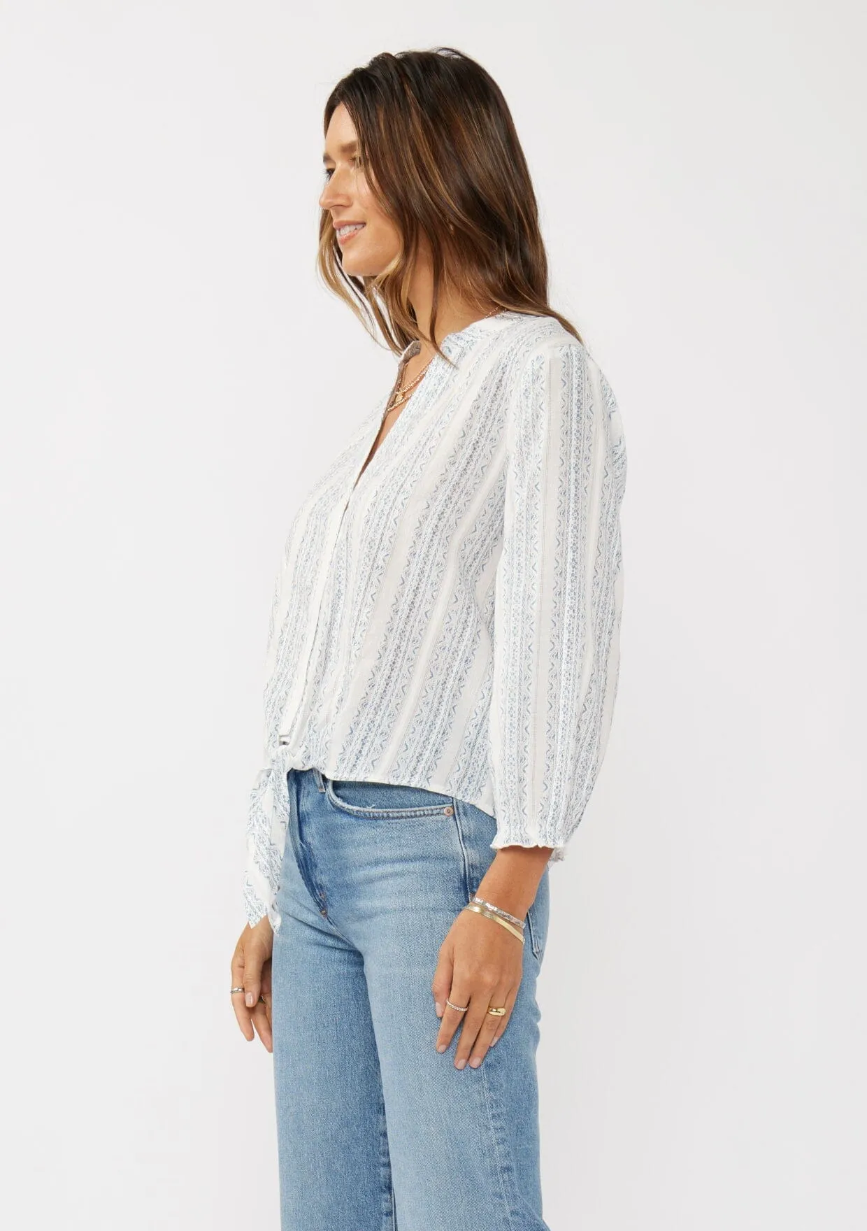 Medina Tie Front Blouse