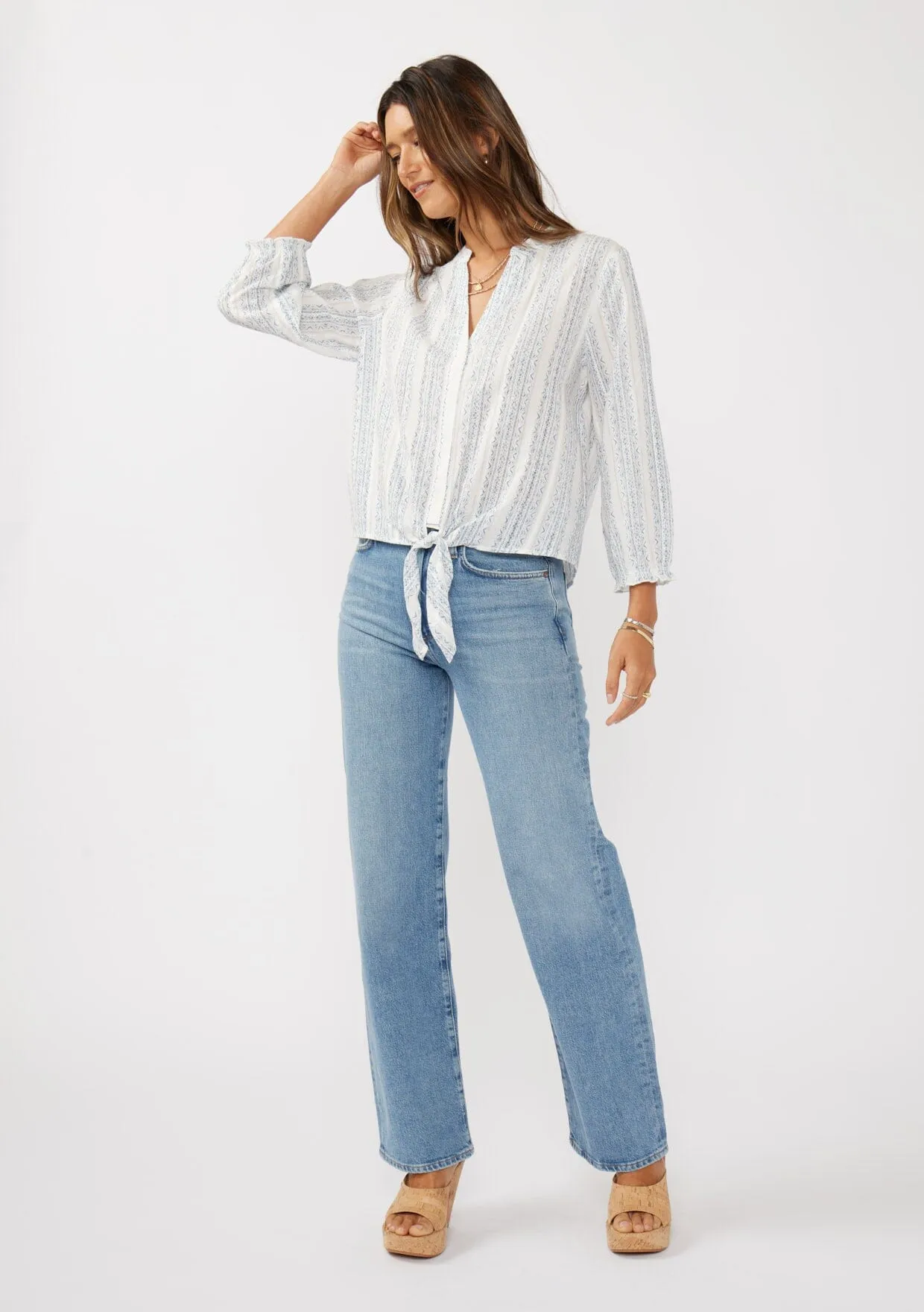 Medina Tie Front Blouse