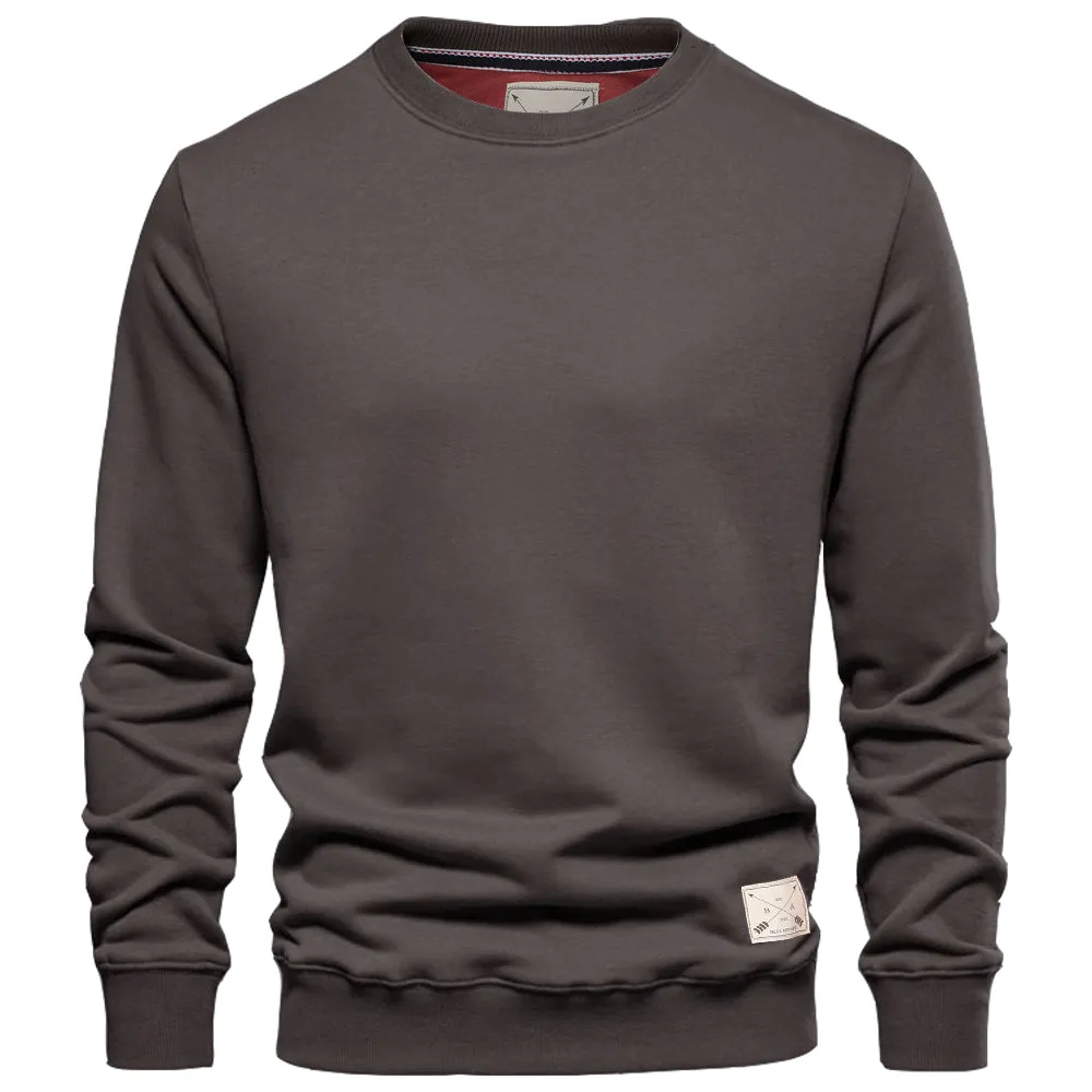 Men's Premium Cotton Crew Neck Sweater - Blue