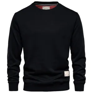 Men's Premium Cotton Crew Neck Sweater - Blue