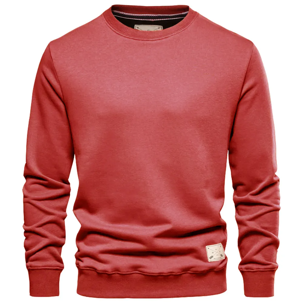 Men's Premium Cotton Crew Neck Sweater - Blue