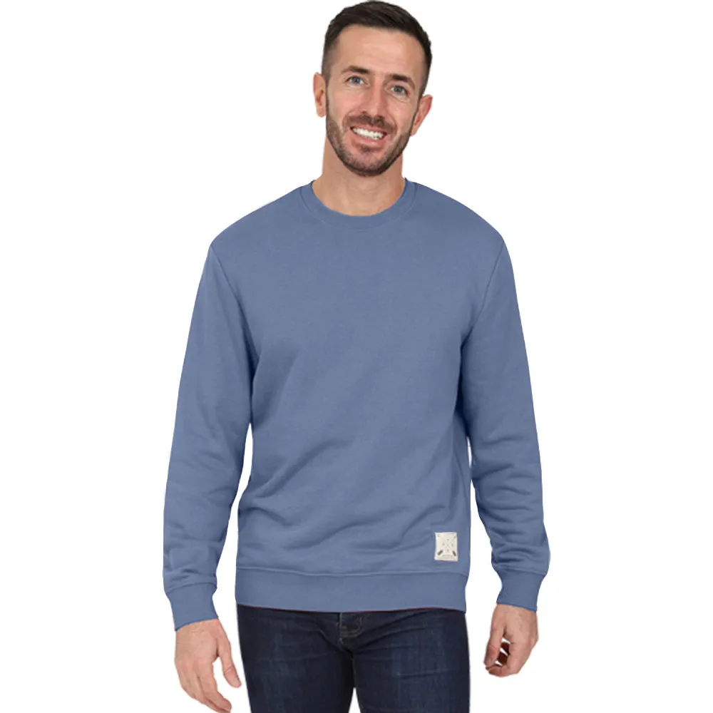 Men's Premium Cotton Crew Neck Sweater - Blue