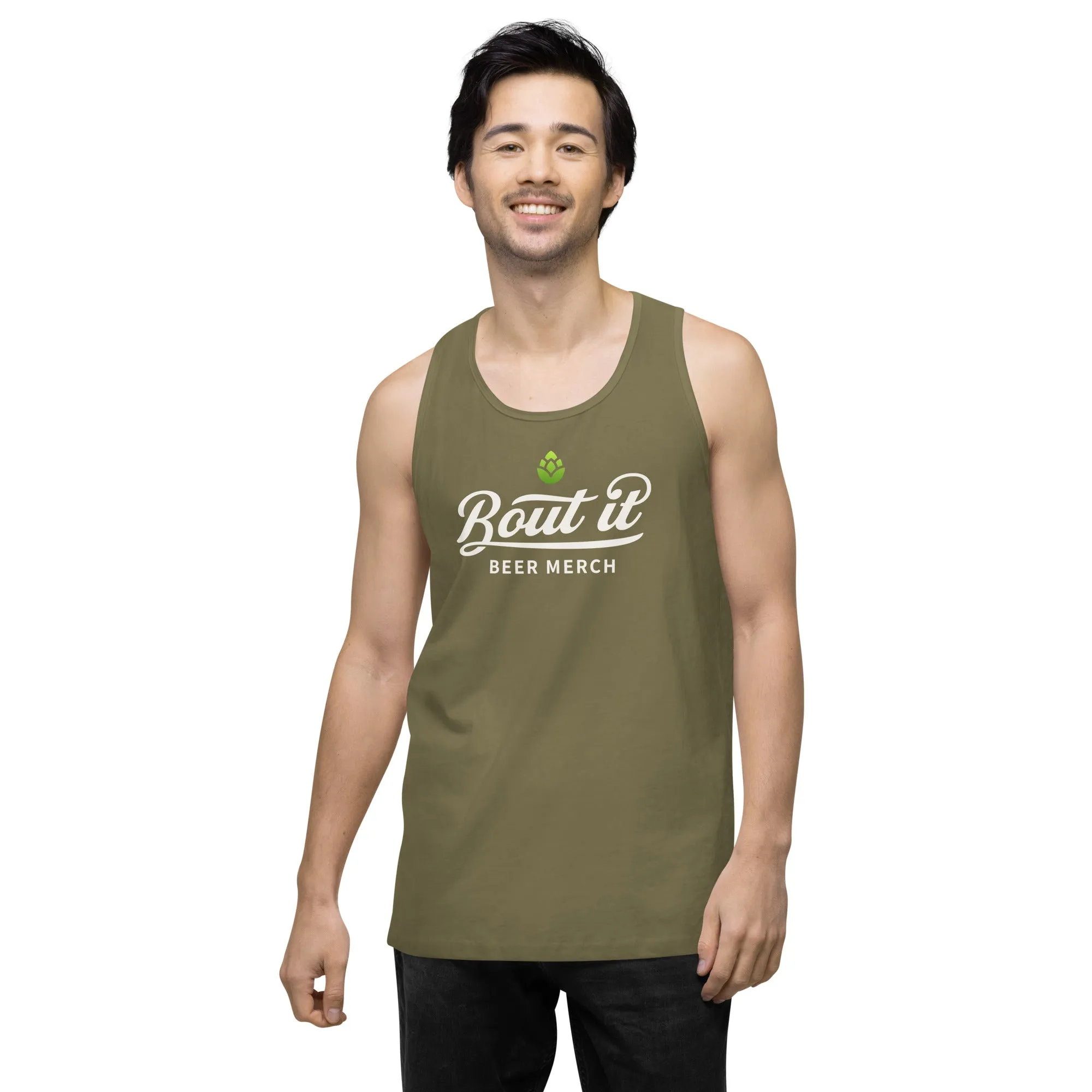 Men's Premium Cotton Tank Top | Light logo