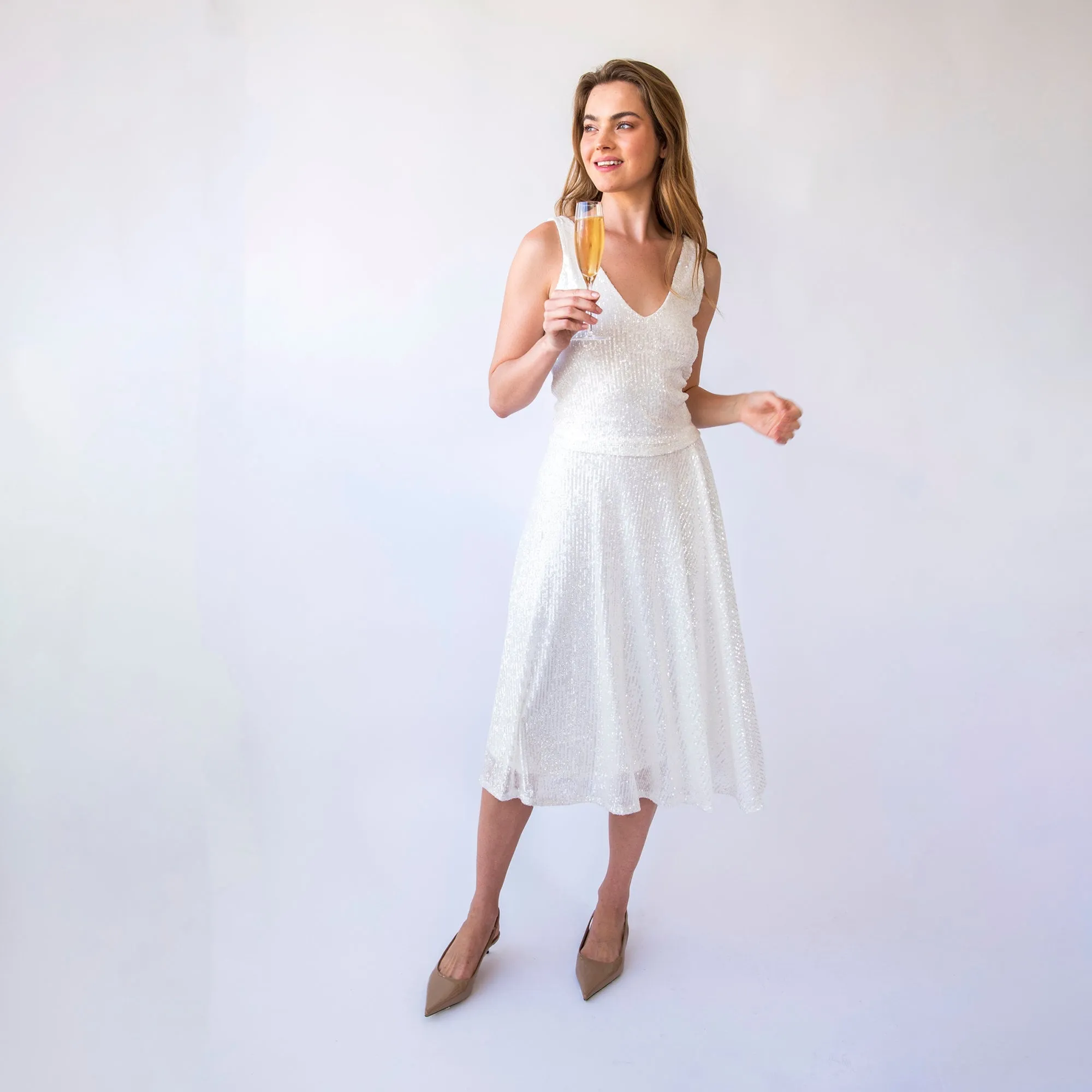 Midi-length Skirt  #3043