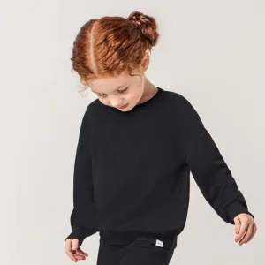 Miles The Label - Miles Basics Pure Black Girl's Sweatshirt