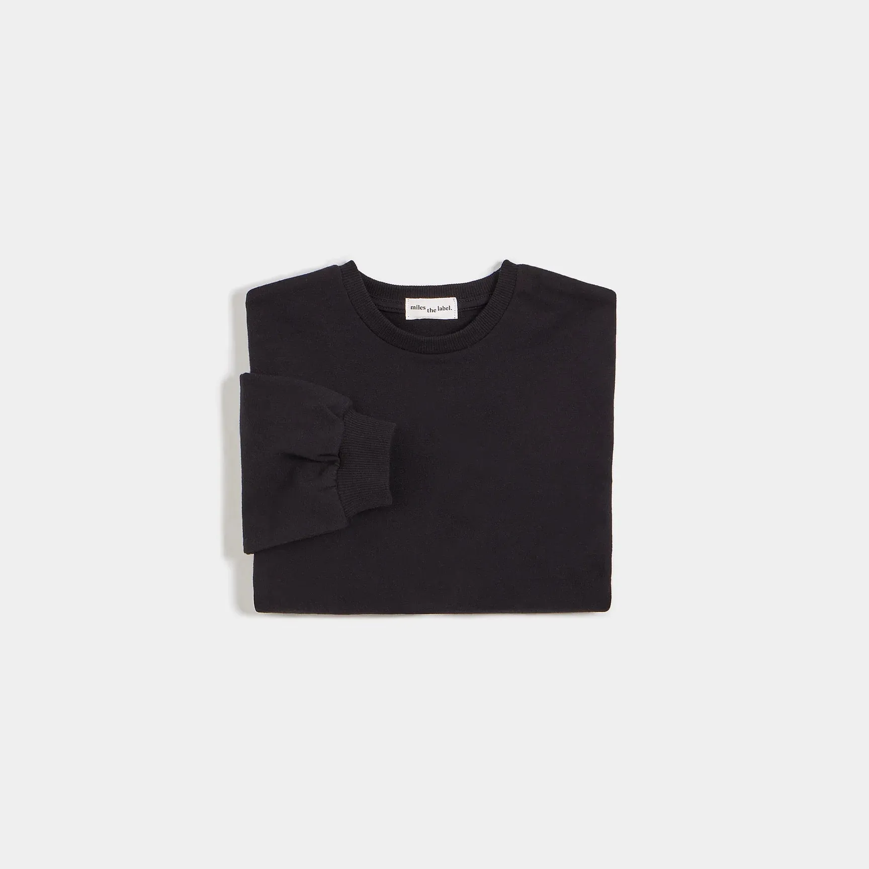 Miles The Label - Miles Basics Pure Black Girl's Sweatshirt