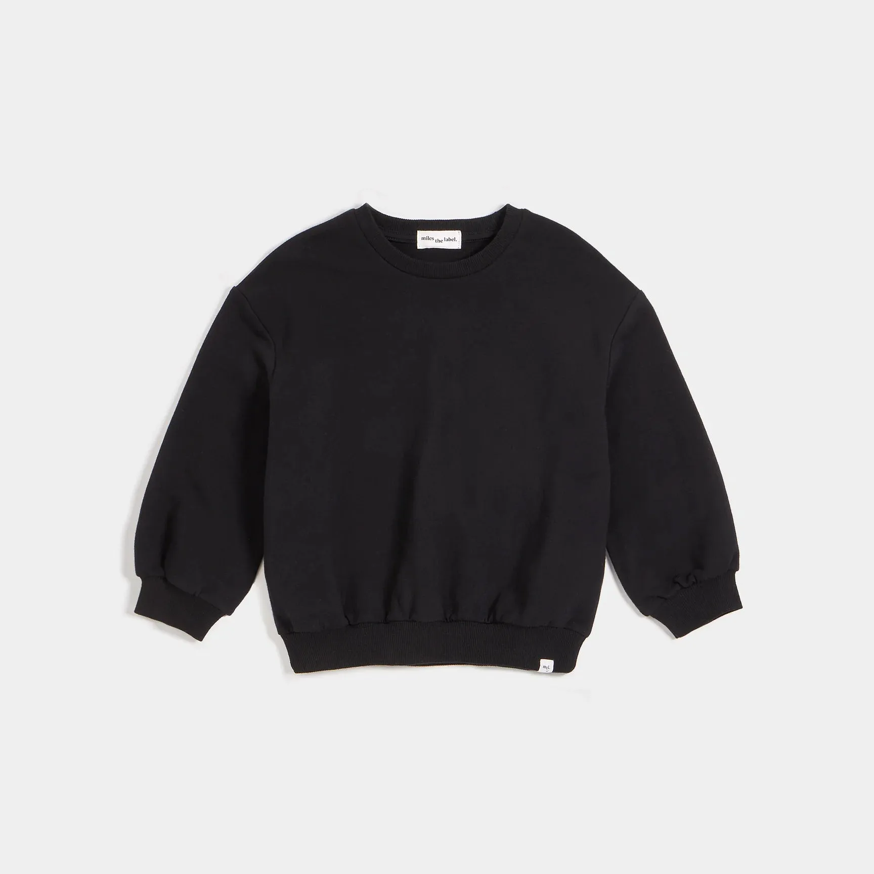 Miles The Label - Miles Basics Pure Black Girl's Sweatshirt