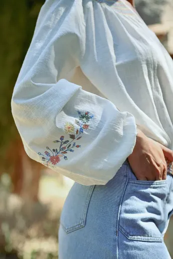Molly Bracken Embroidered Boho Blouse