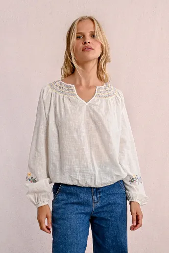 Molly Bracken Embroidered Boho Blouse