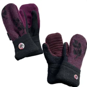 Mommy & Me Mittens - Purple & Black - 633