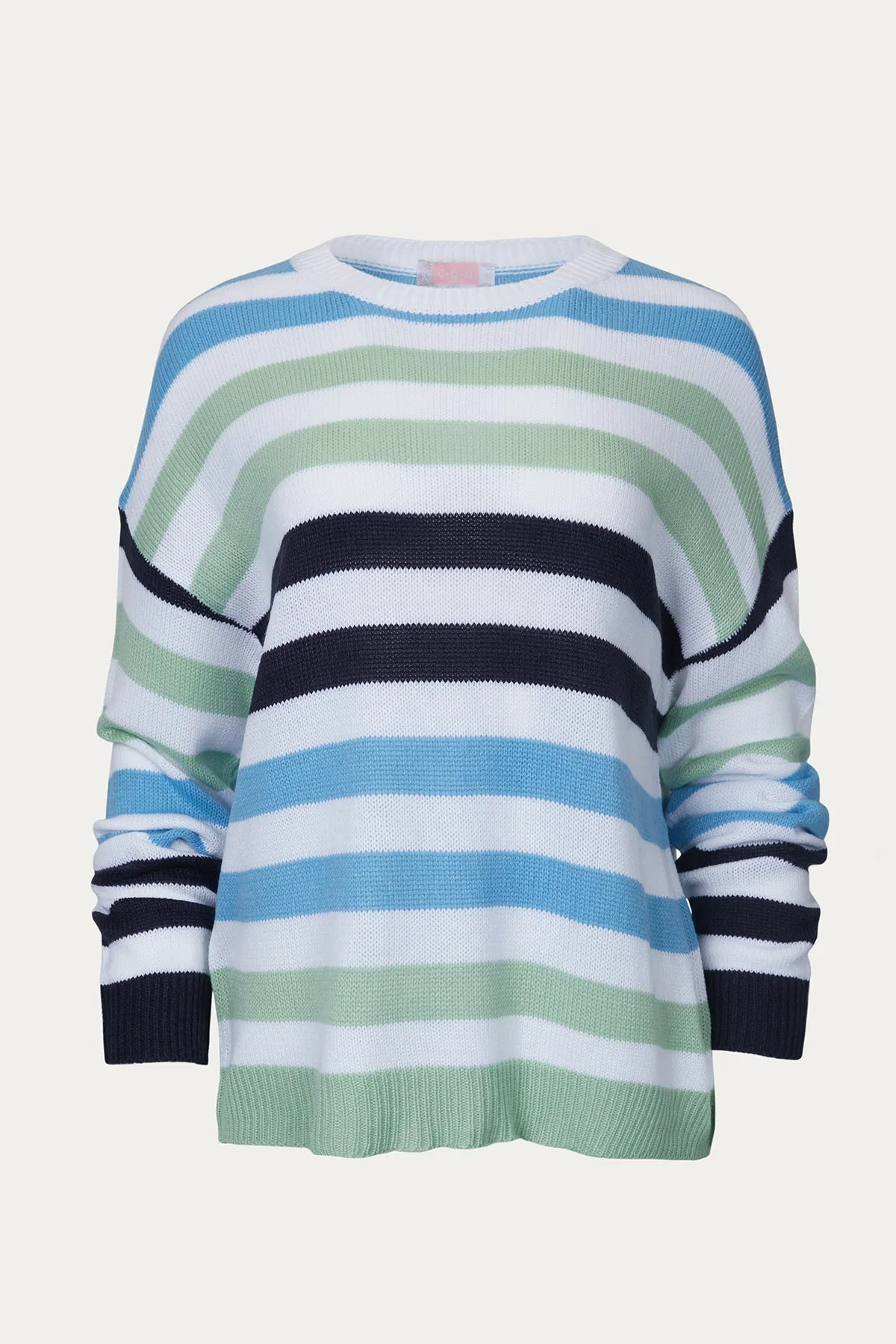 MULTICOLOR STRIPED KNIT SWEATER