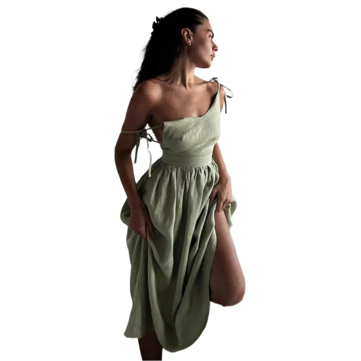 Nicole – Elegant Linen Women's Dress