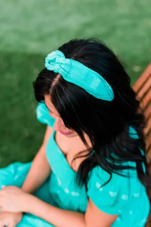 Nina Headband in Agua