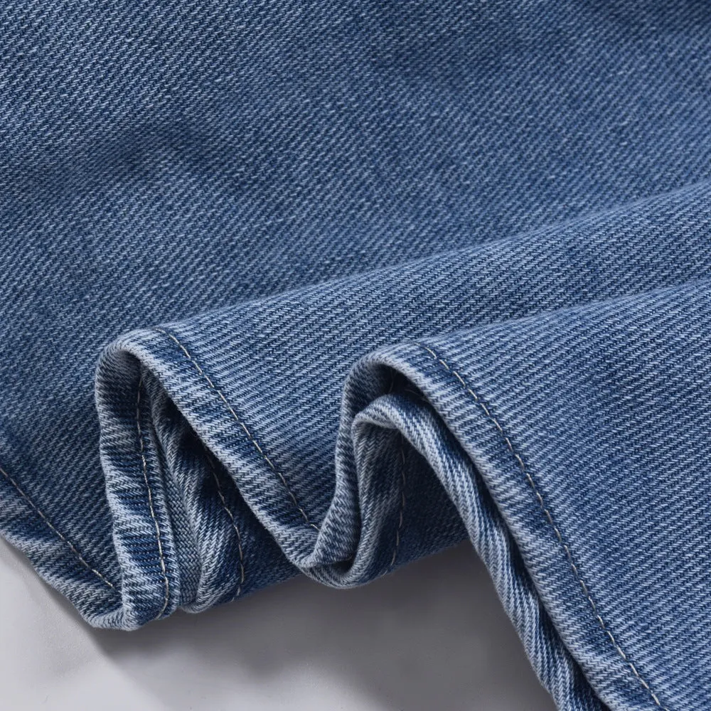 Off Shoulder Sling Lantern Sleeve Single-breasted Denim Shirt Mini Dresses