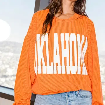 Oklahoma Comfy Oversize Graphic Sweatshirt, Gameday