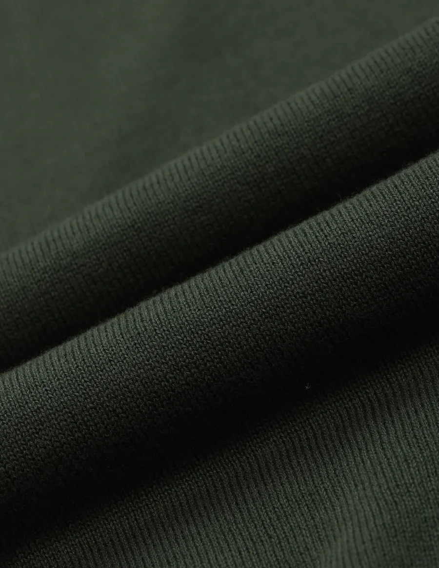 Olive Solid Regular Fit Sweater