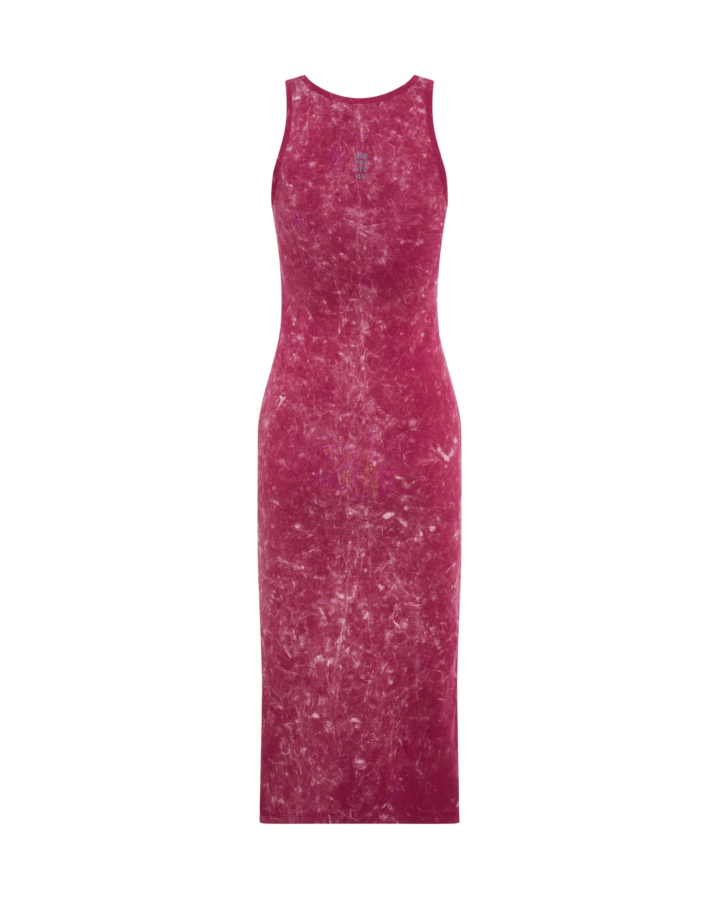 One Teaspoon - Ribbed Singlet Acid Wash Midi Dress - Burnt Red