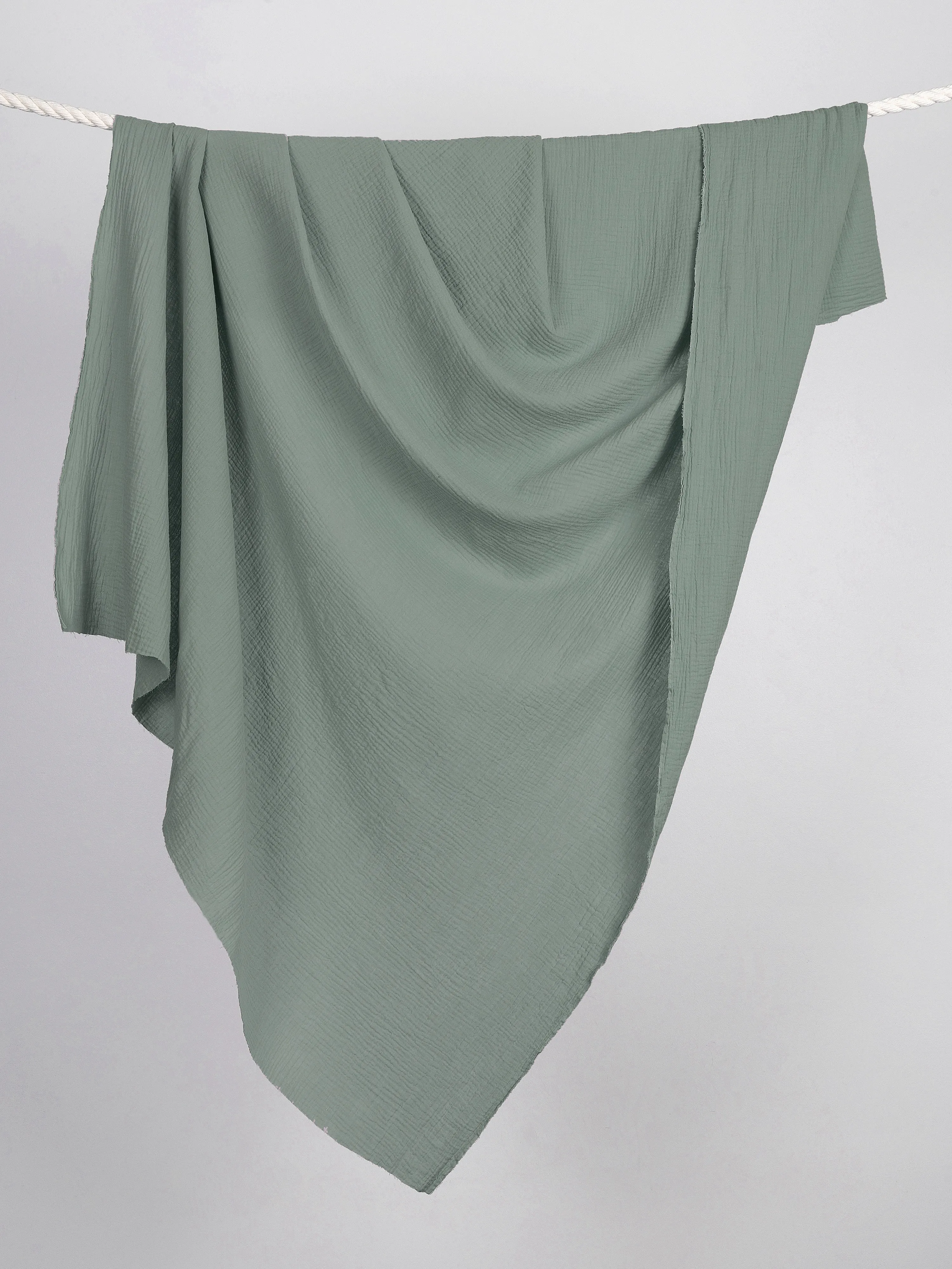 Organic Cotton Double Gauze - Sage Green