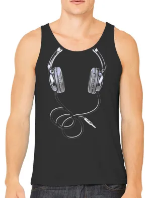 Over Size Headphones Men's Tank Top