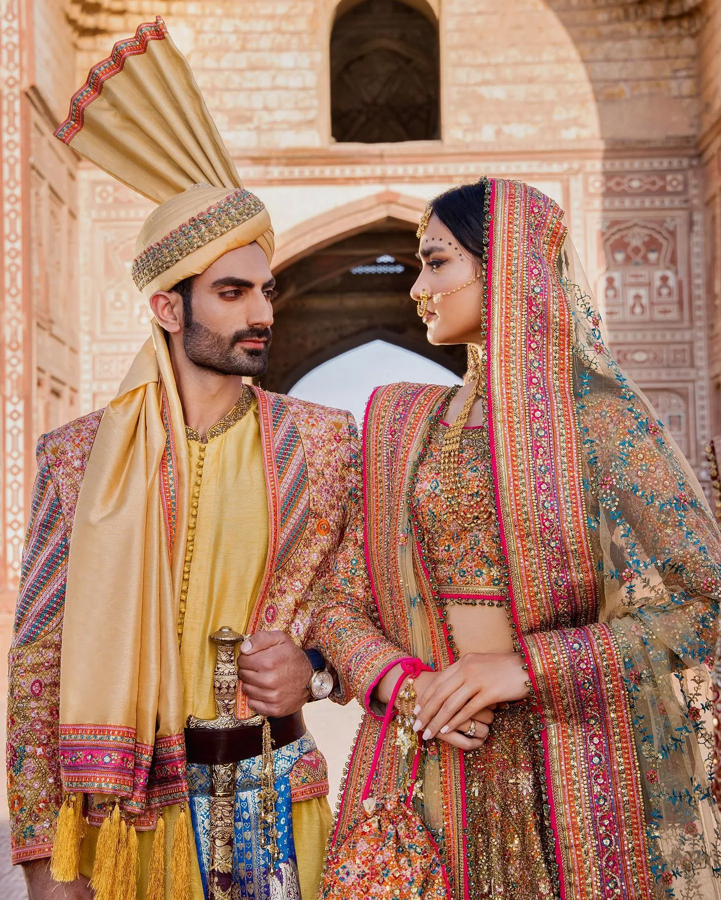 Pakistani Bridal Dress in Classic Lehenga Choli Style